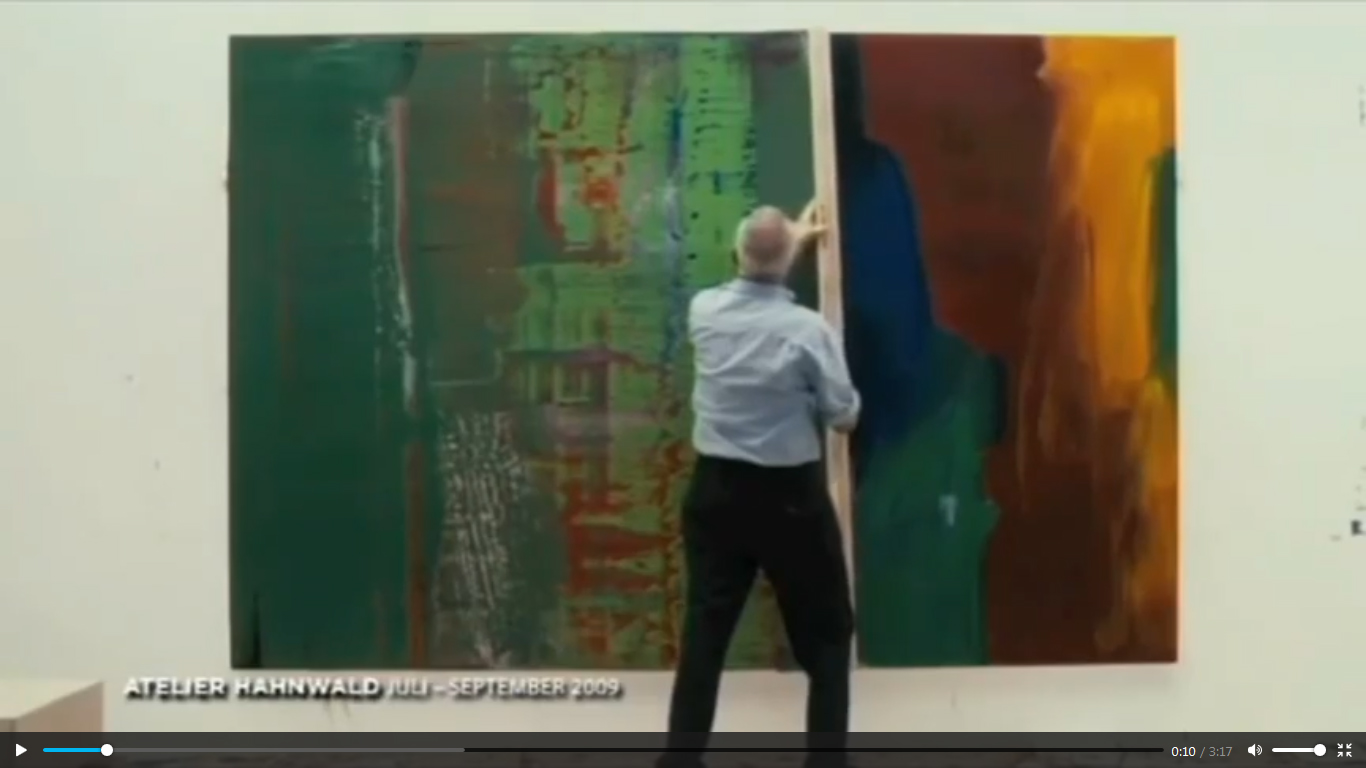 نقاشی Gerhard Richter هنرمند را در محل کار تماشا کنید